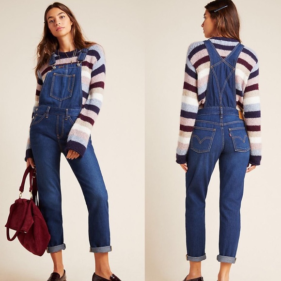 Anthropologie Denim - NWT Levi’s Premium Original Overalls Big Mouth XS